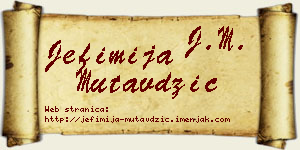Jefimija Mutavdžić vizit kartica